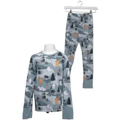 Pyjamas (Blå, Flerfärgad) från Polarn O. Pyret Elastan, Ekologisk bomull