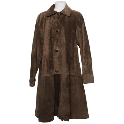 Leather coat (Brown) from Danier Acetate, Cotton, Suede