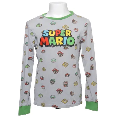 Långärmad t-shirt (Grå, Flerfärgad) från Super Mario