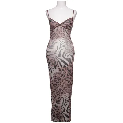 Maxikjole (Brun, Sort) fra Shein Elastan, Polyester