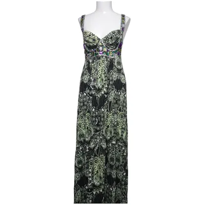 Maxi jurk (Groen, Zwart, Meerkleurig) van Nice Connection Elastaan, Viscose