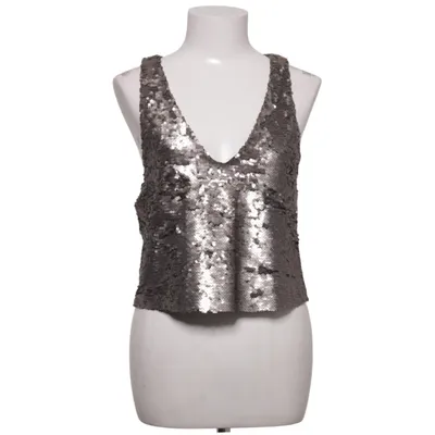 Top (Sølv, Sort) fra Mango Casual Elastan, Polyester