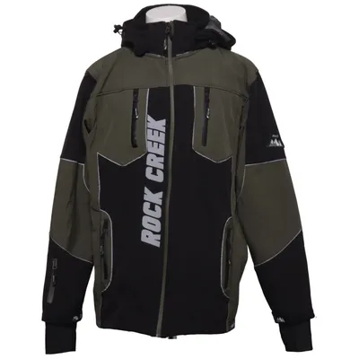 Softshell jacket (Green, Black) from Rock Creek Elastane, Polyester