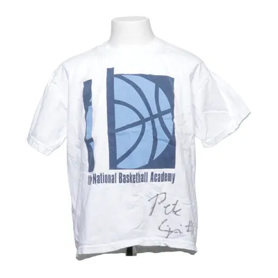 T-shirt (Hvid, Blå) fra Jerzees Bomuld