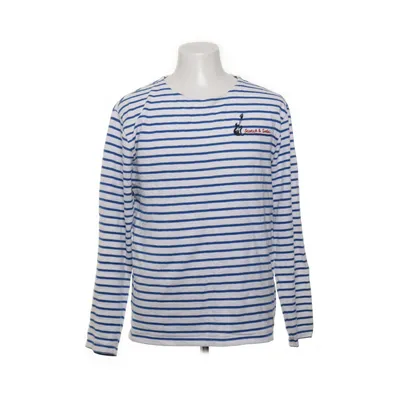 Långärmad t-shirt (Vit, Blå) från Scotch & Soda Ekologisk bomull