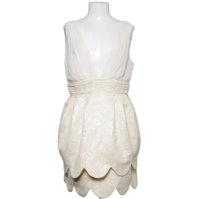 Cocktailjurk (Beige) van H&M Conscious Collection Metallvezel, Gerecycled polyester
