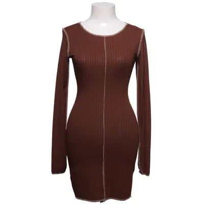 Dress (Brown) from Missy Empire Elastane, Polyester