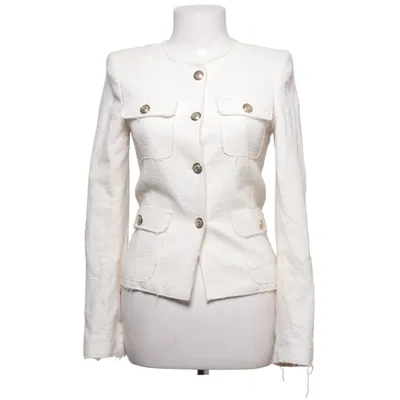 Blazer (White) from Zara Woman Cotton, Linen, Polyester