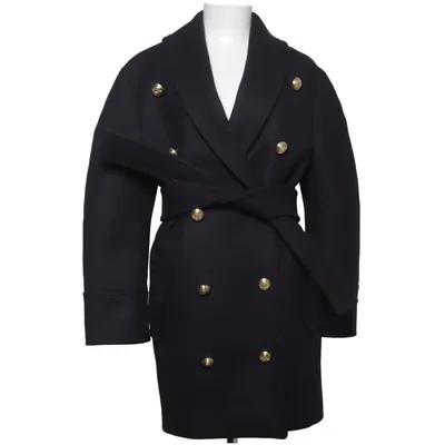 Caban (Noir) de Balmain x H&M Polyamide, Viscose, Laine