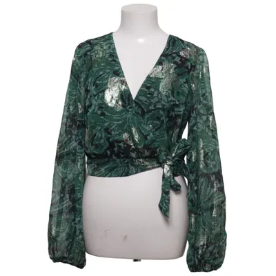 Wickelbluse (Lurex Flower Wrap Top) von Costes Studio Metallfaser, Polyester