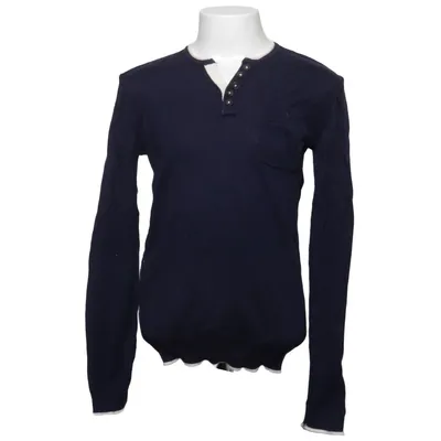 Henley shirt (Blauw, Wit) van Mango Kids Katoen, Polyamide