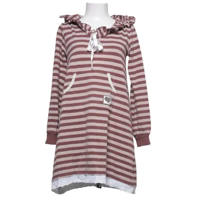 Hoodiekjole (Brun, Hvid) fra Blooming Bomuld, Elastan
