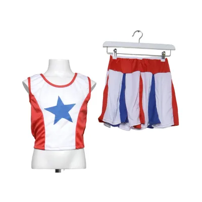 Maskeradkläder (Röd, Vit, Blå) från Widmann Polyester