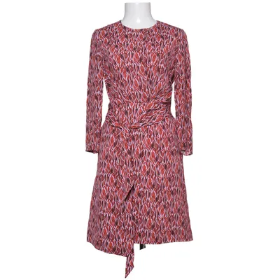 Jurk (Rood, Roze, Bruin, Meerkleurig) van Hugo Boss Cupro, Polyester, Viscose
