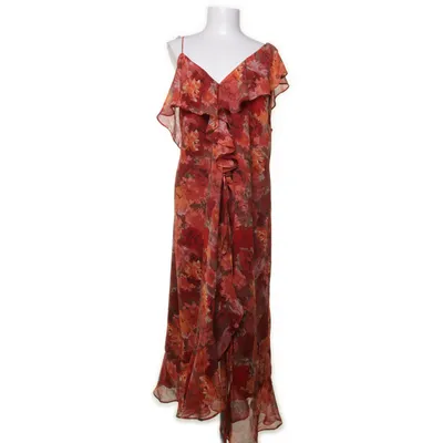 Maxi dress (Red, Multicolored) from Adoore Elastane, Polyester