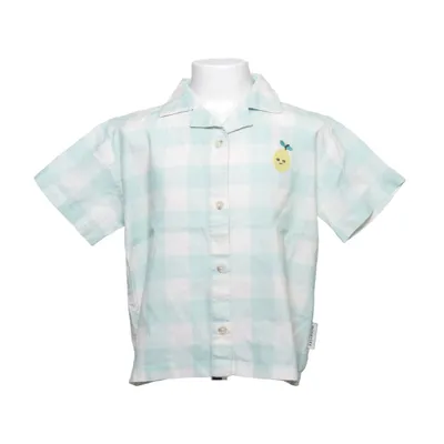 Kortärmad skjorta (Grön, Vit) från Minories Bomull