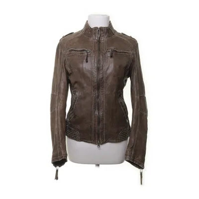 Leren jack (Bruin) van Jones Polyester, Leer