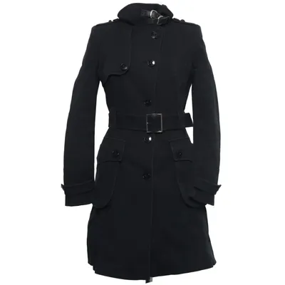 Trench coat (Black) from Karen Millen Cotton, Elastane, Viscose