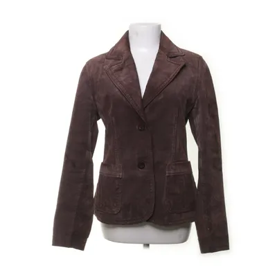 Leren blazer (Bruin) van Lindex Suède, Polyester, Leer