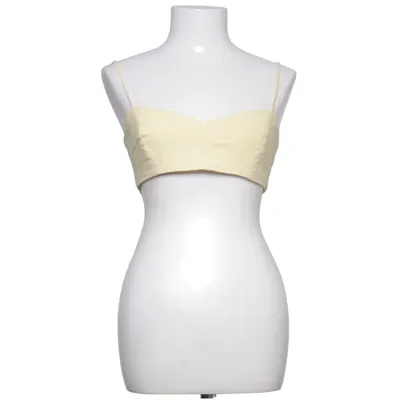 Crop top (Jaune) de Melissa Bentsen x NA-KD Élasthane, Lin, Viscose