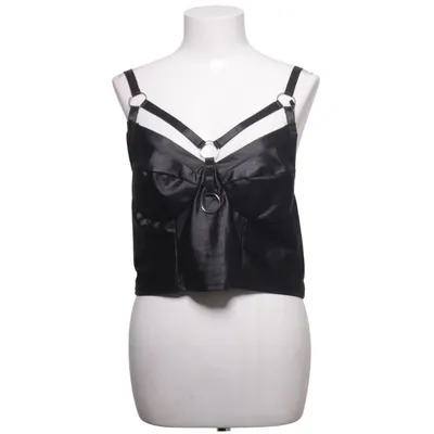 Crop top (Noir) de Romwe Élasthane, Polyester