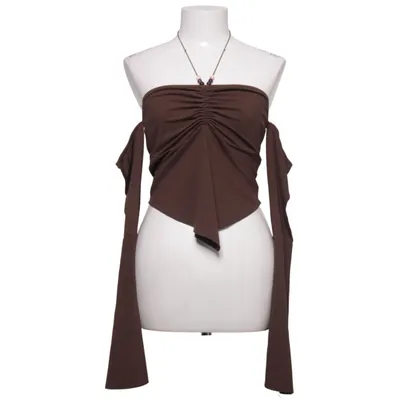 Haltertop (Bruin) van Romwe Polyester