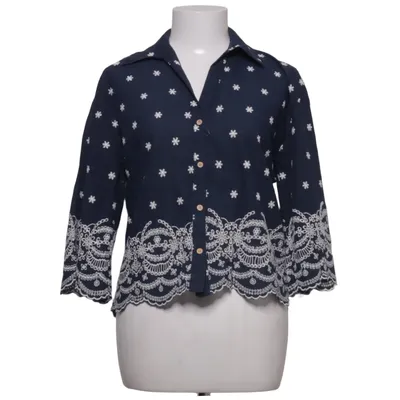 Bluse (Blå, Hvid) fra Zara Bomuld