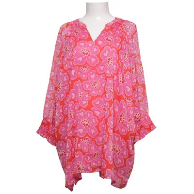 Blouse (Rose, Rouge, Multicolore) de Ulla Popken Polyester