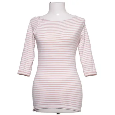Langærmet t-shirt (Hvid, Pink) fra Armedangels Elastan, Økologisk bomuld