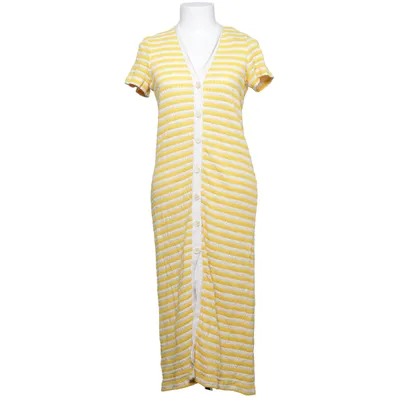 Klänning (Gul, Vit) från Mango Polyester, Återvunnen bomull, Viskos