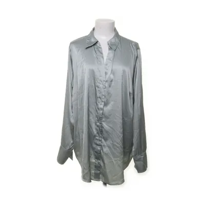 Skjorte (Grøn) fra H&M Modern Classic Polyester, Elastan