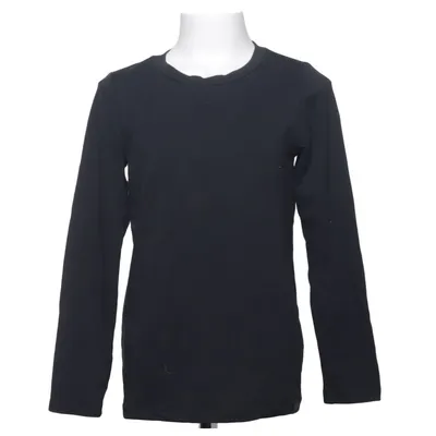 Långärmad t-shirt (Svart) från Uniqlo Kids Elastan, Polyester, Viskos