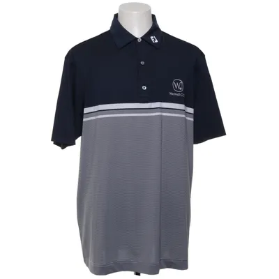 Pikétröja (Blå, Grå, Vit) från Footjoy Elastan, Polyester