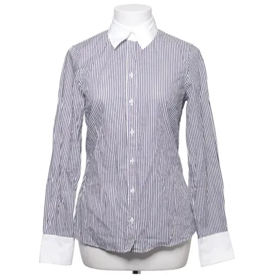 Shirt (Blauw, Wit) van Massimo Dutti Woman Katoen