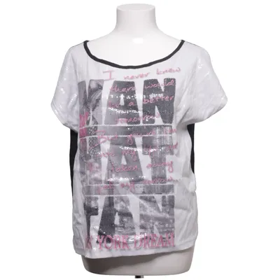 T-shirt (Hvid, Sort, Pink) fra Spot Elastan, Polyester, Viscose