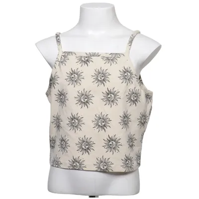 Crop top (Beige, Zwart) van Lindex Kids Katoen, Elastaan