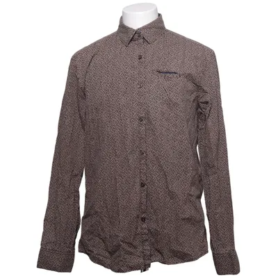 Shirt (Brown, White) from No Excess Cotton, Elastane