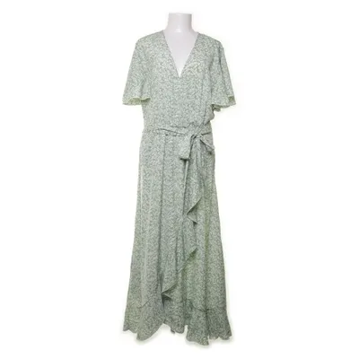 Wrap dress (Green, White) from Shein Curve Polyester
