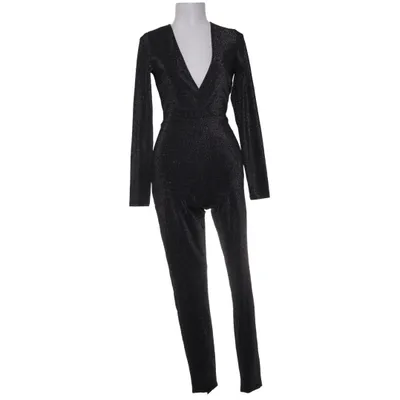 Byxdress (Deep Neck Glittery Jumpsuit) från Rebecca Stella Elastan, Metallfiber, Polyamid, Polyester
