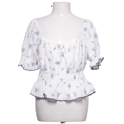 Crop top (Blanc, Bleu) de H&M Coton, Élasthane