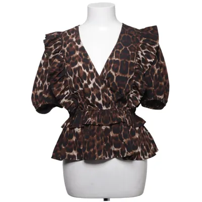 Peplumbluse (Brun, Sort) fra NA-KD Polyester