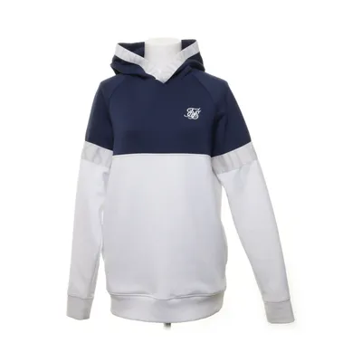 Huvtröja (Vit, Blå) från SikSilk Polyester, Viskos, Elastan