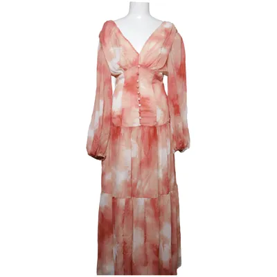 Långklänning (Röd, Vit, Flerfärgad) från Shein Polyester