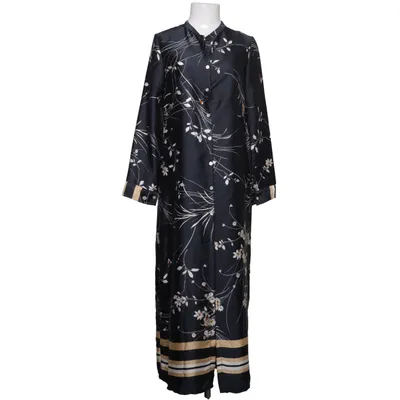 Skjortekjole (Sort, Flerfarvet) fra KimiKa Polyester