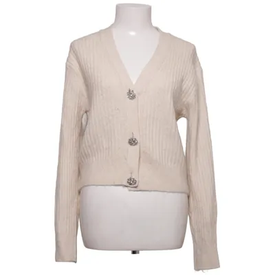 Cardigan (Blanc, Beige) de H&M Polyester, Acrylique, Laine, Élasthane