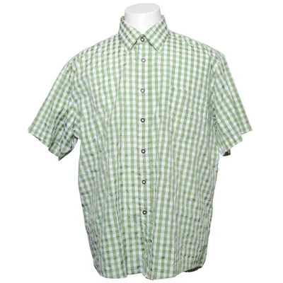 Chemise à manches courtes (Vert, Blanc) de Fuchs Trachtenmoden Coton, Polyester