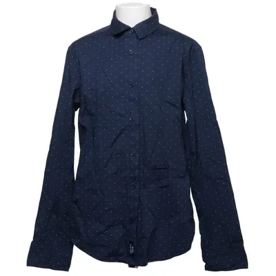 Buttondown-skjorta (Blå, Vit) från KappAhl Bomull, Elastan