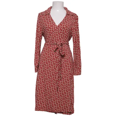 Slå-om-kjole (Rød, Beige) fra Vera Velour Elastan, Viscose