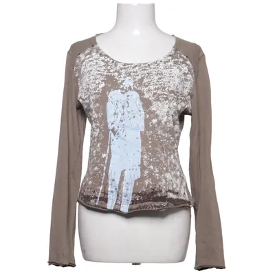 Langærmet t-shirt (Brun, Blå, Hvid) fra VILA Clothes Bomuld