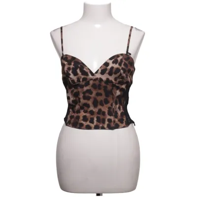 Crop top (Brun, Sort) fra Zara Polyamid